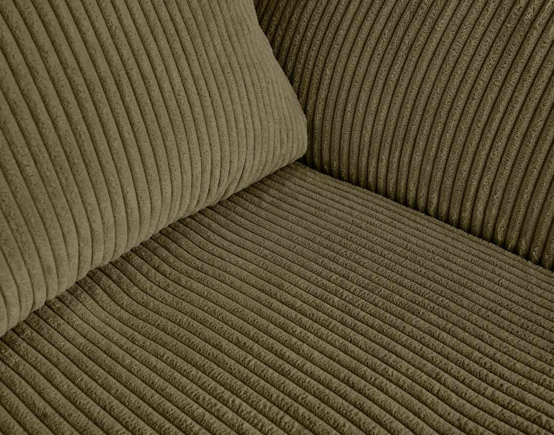 Canapé 2 places en velours côtelé Rune