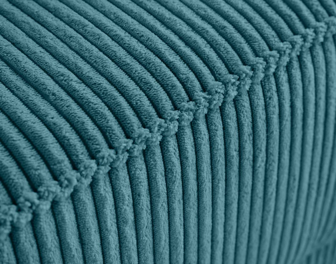 Canapé droit 2 places en velours côtelé Charlie