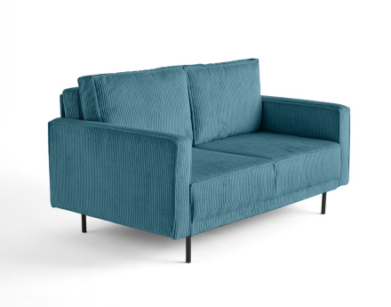 Canapé droit 2 places en velours côtelé Charlie