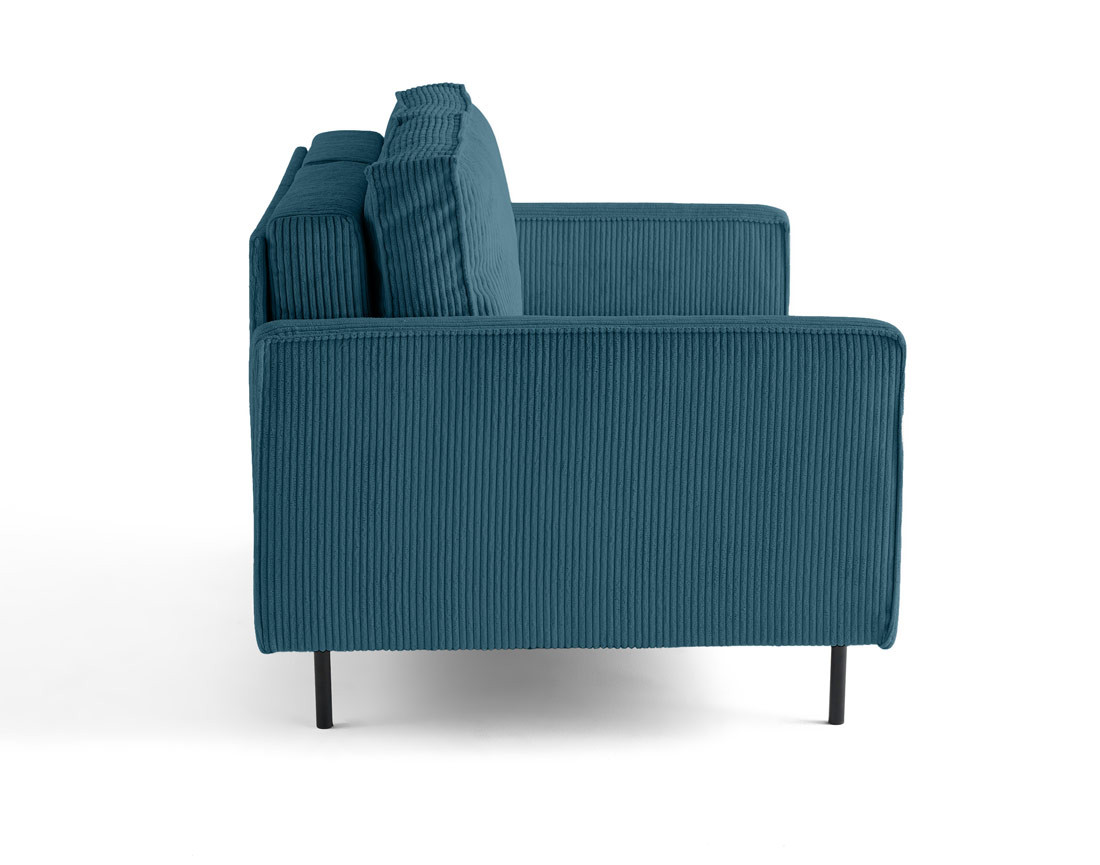 Canapé droit 2 places en velours côtelé Charlie