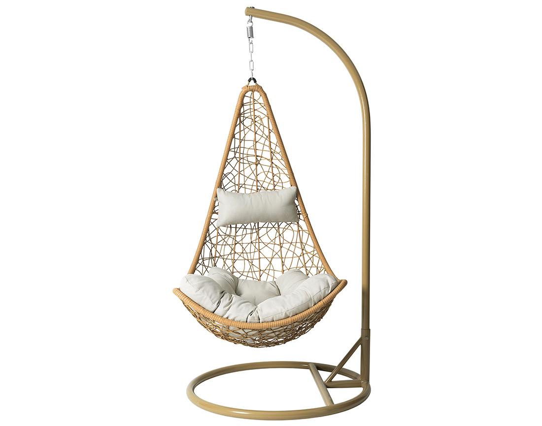 Fauteuil suspendu avec coussins effet rotin Palaos