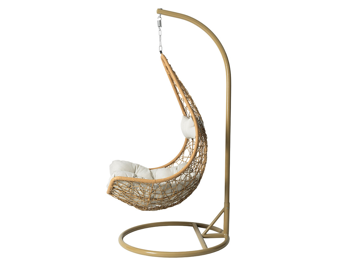 Fauteuil suspendu avec coussins effet rotin Palaos