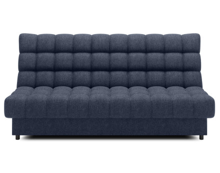 Canapé convertible clic-clac 3 places avec coffre en tissu texturé Ezra
