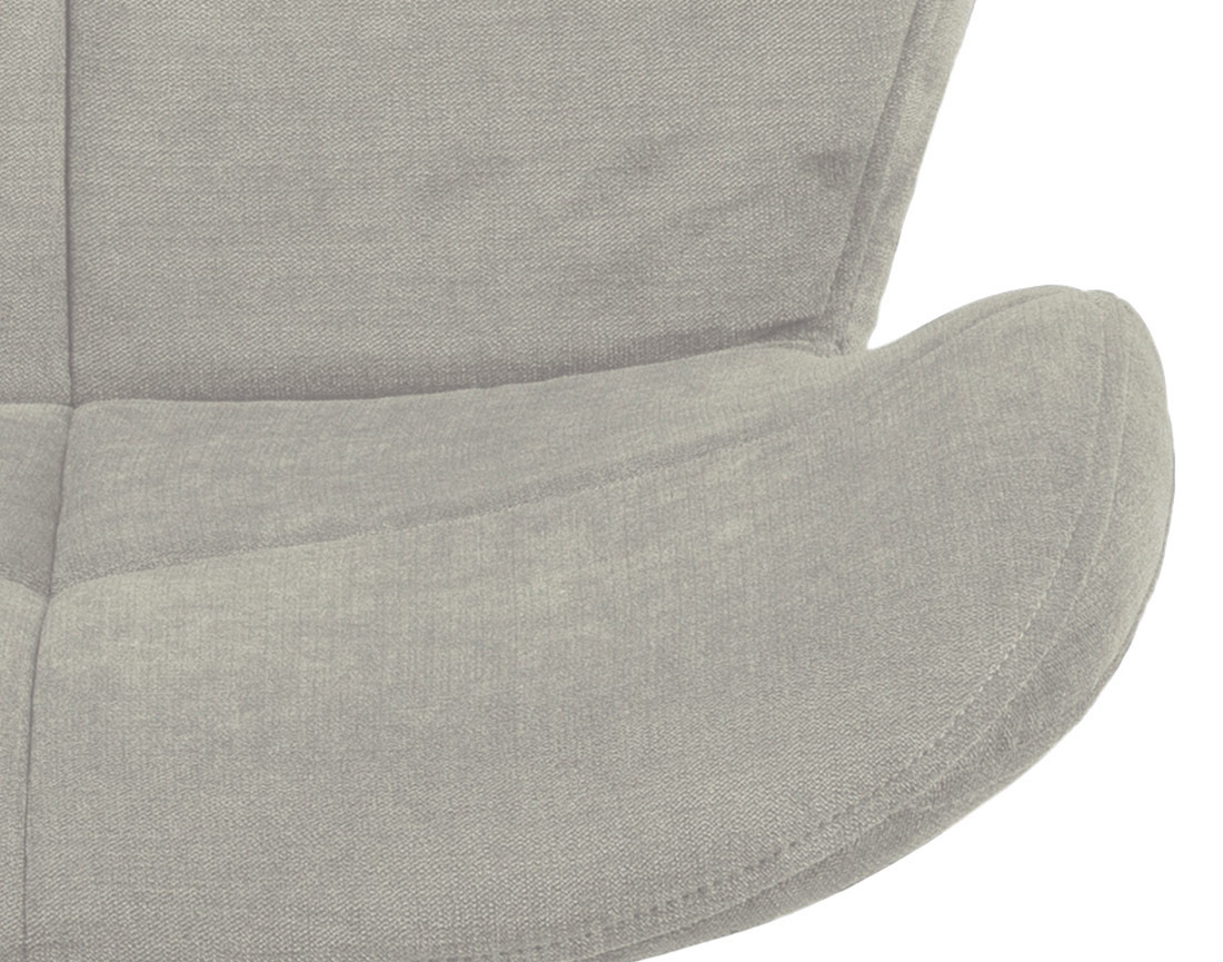 Lot de 2 chaises en tissu microfibre pieds en métal Manilla