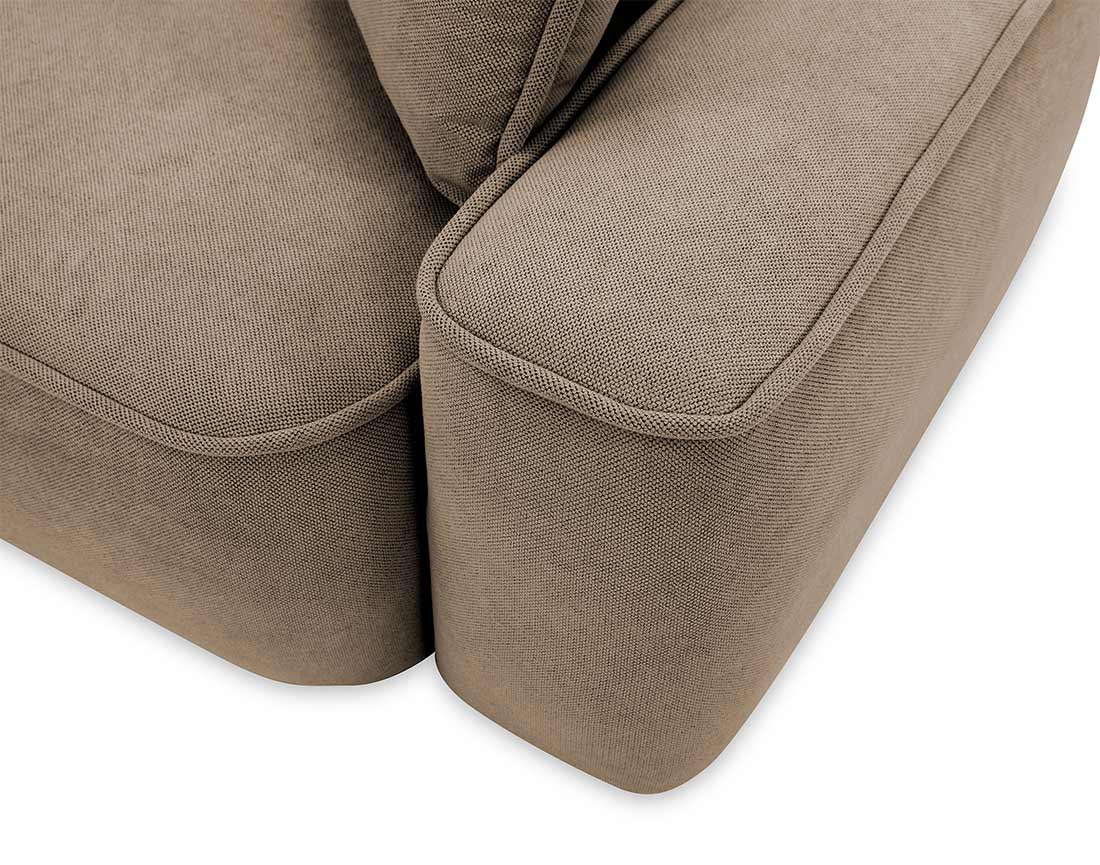 Canapé d'angle réversible 4 places convertible avec coffre en tissu texturé Enma