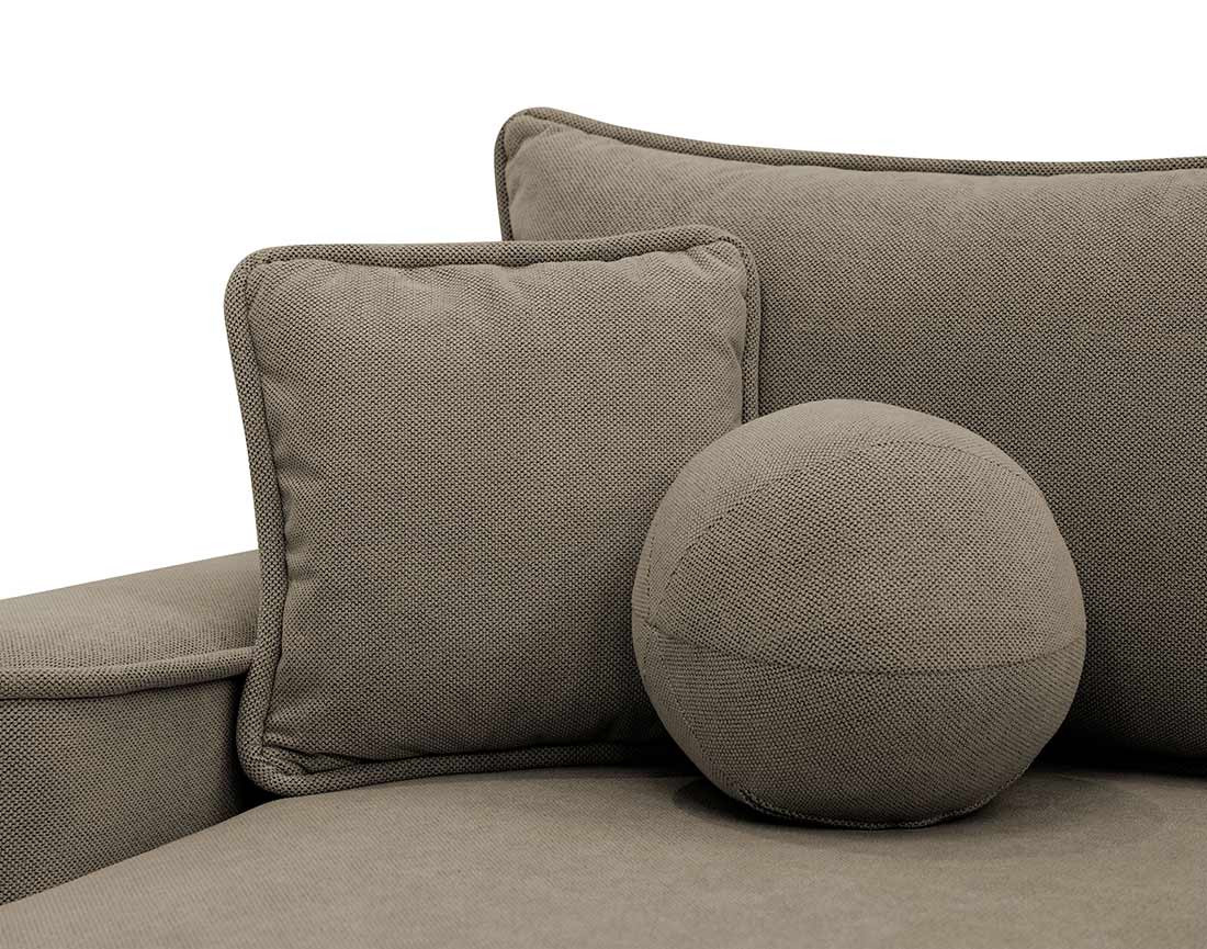 Canapé d'angle réversible 4 places convertible avec coffre en tissu texturé Enma