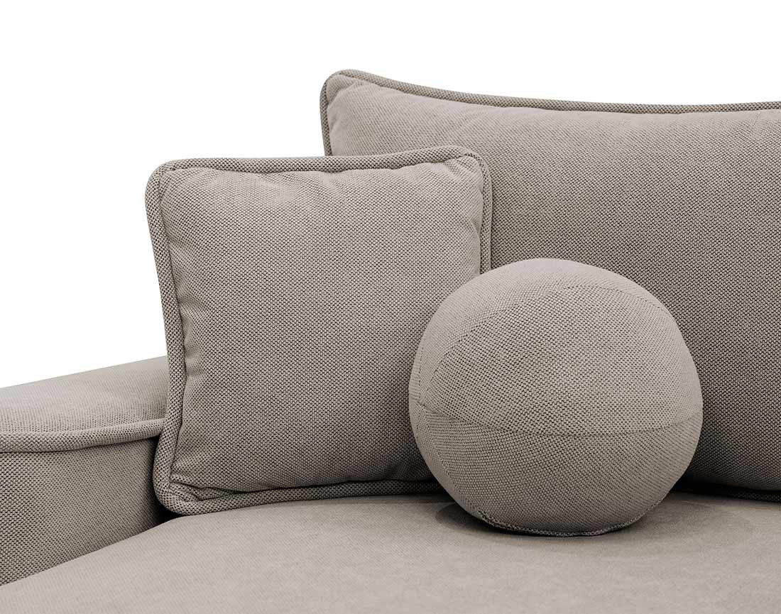 Canapé d'angle réversible 4 places convertible avec coffre en tissu texturé Enma