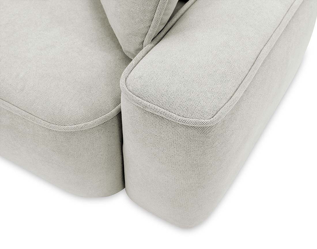 Canapé d'angle réversible 4 places convertible avec coffre en tissu texturé Enma