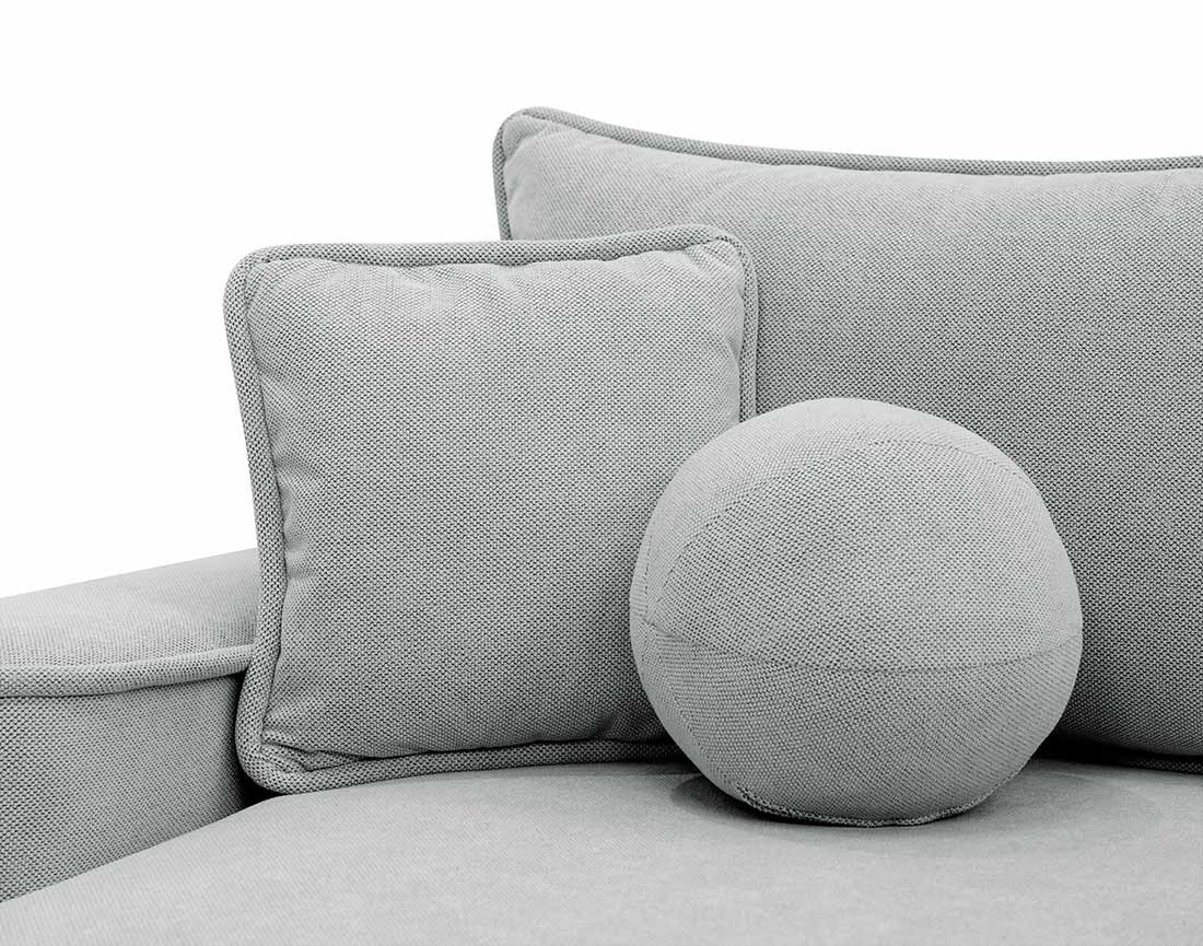 Canapé d'angle réversible 4 places convertible avec coffre en tissu texturé Enma