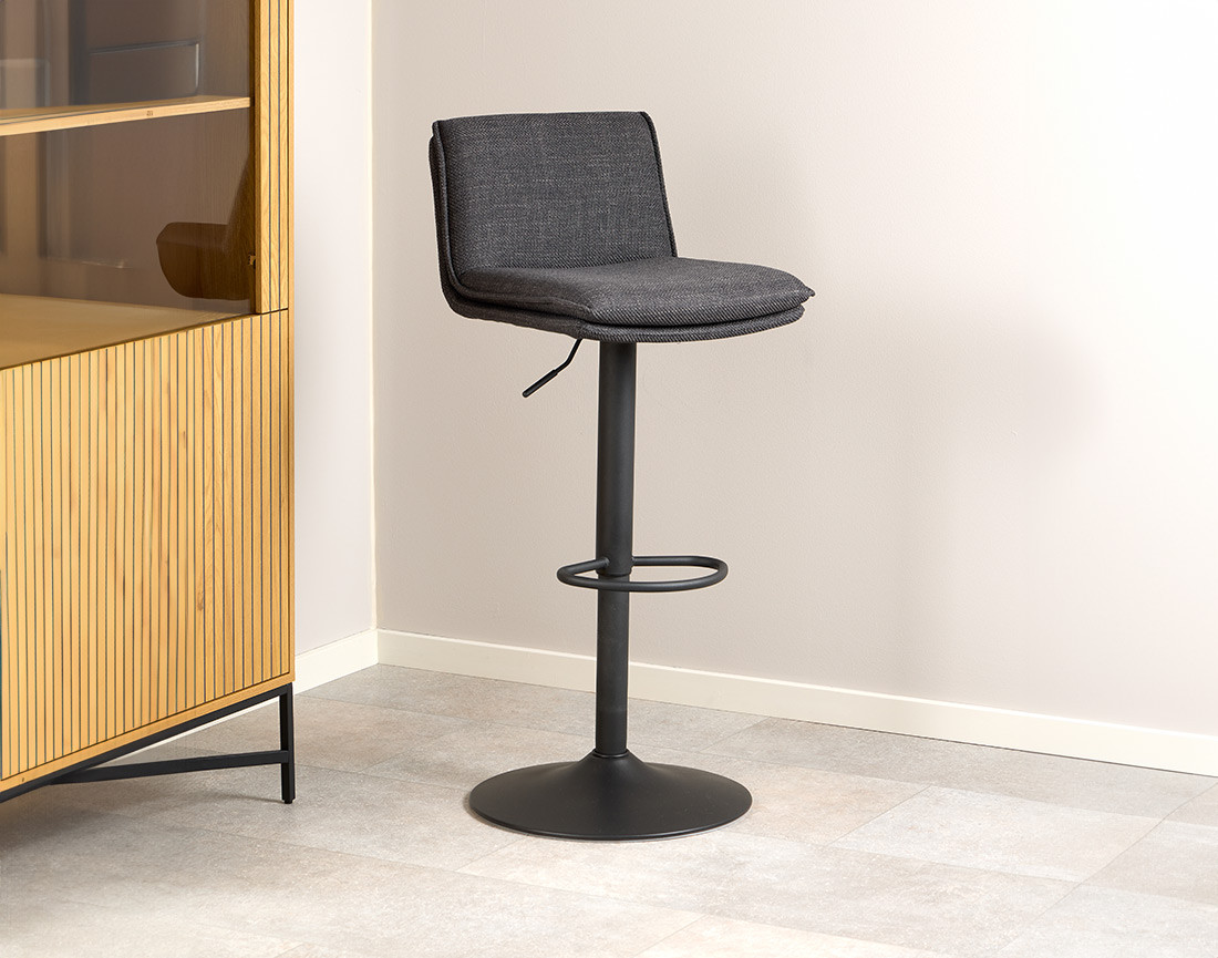 Lot de 2 tabourets ajustables et pivotants en tissu Alora