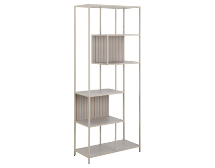 Étagère filaire métal avec plaquage en bois blanchi 77 cm gris Anthea