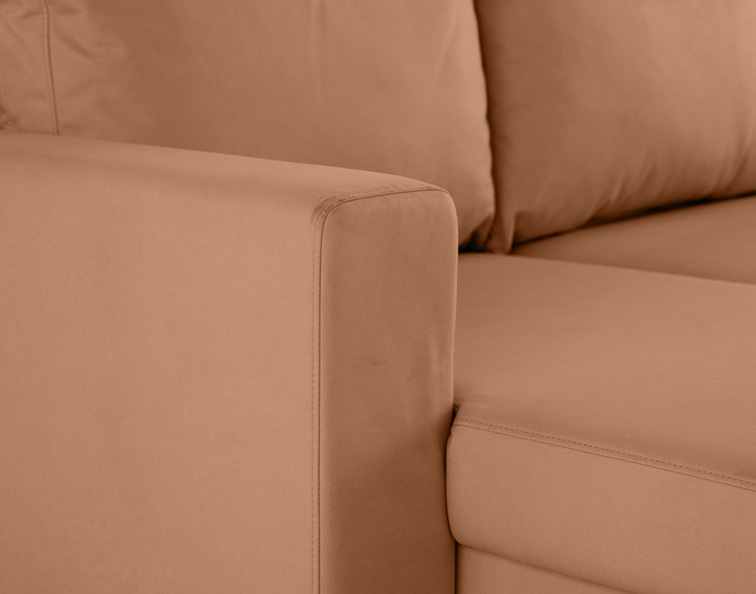 Canapé d'angle réversible 4 places convertible avec coffre en simili Nordic