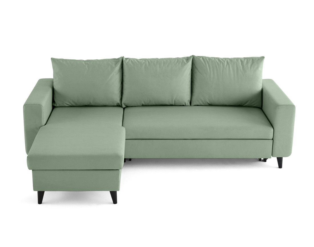 Canapé d'angle réversible 4 places convertible avec coffre en simili Nordic