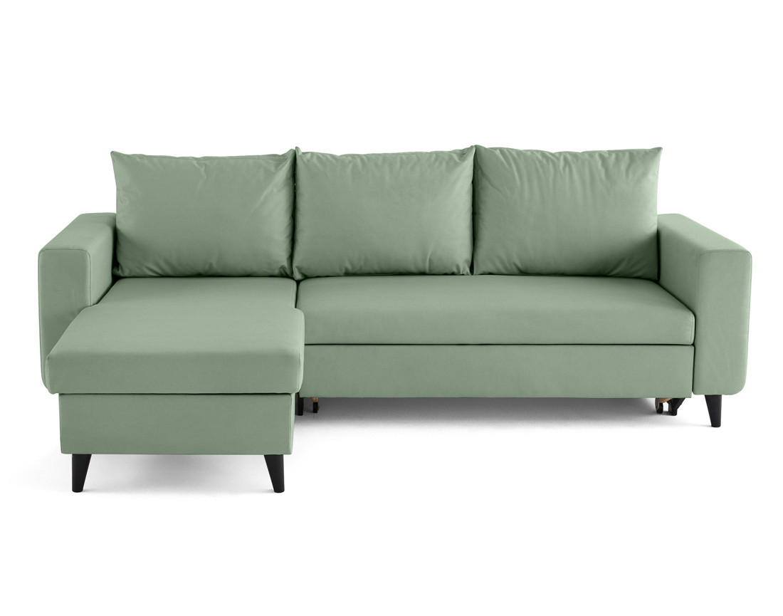 Canapé d'angle réversible 4 places convertible avec coffre en simili Nordic