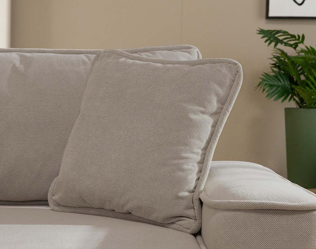 Canapé d'angle réversible 4 places convertible avec coffre en tissu texturé Enma