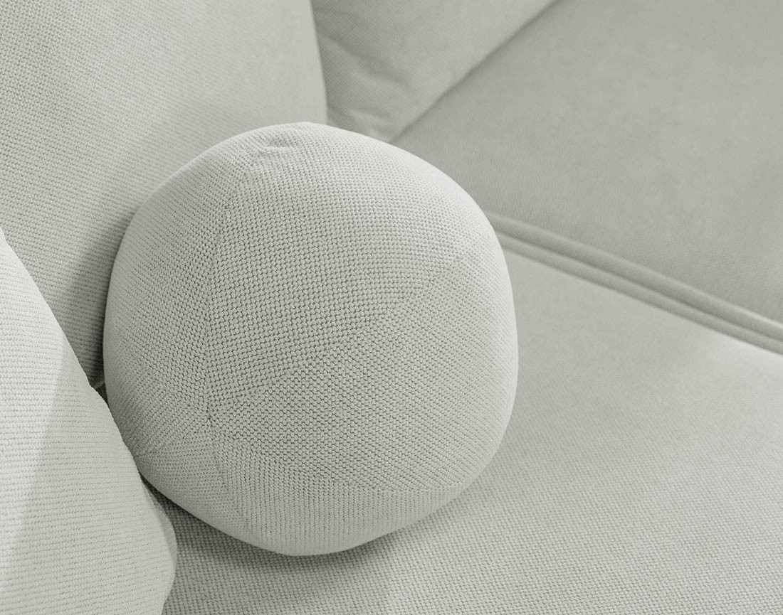 Canapé d'angle réversible 4 places convertible avec coffre en tissu texturé Enma