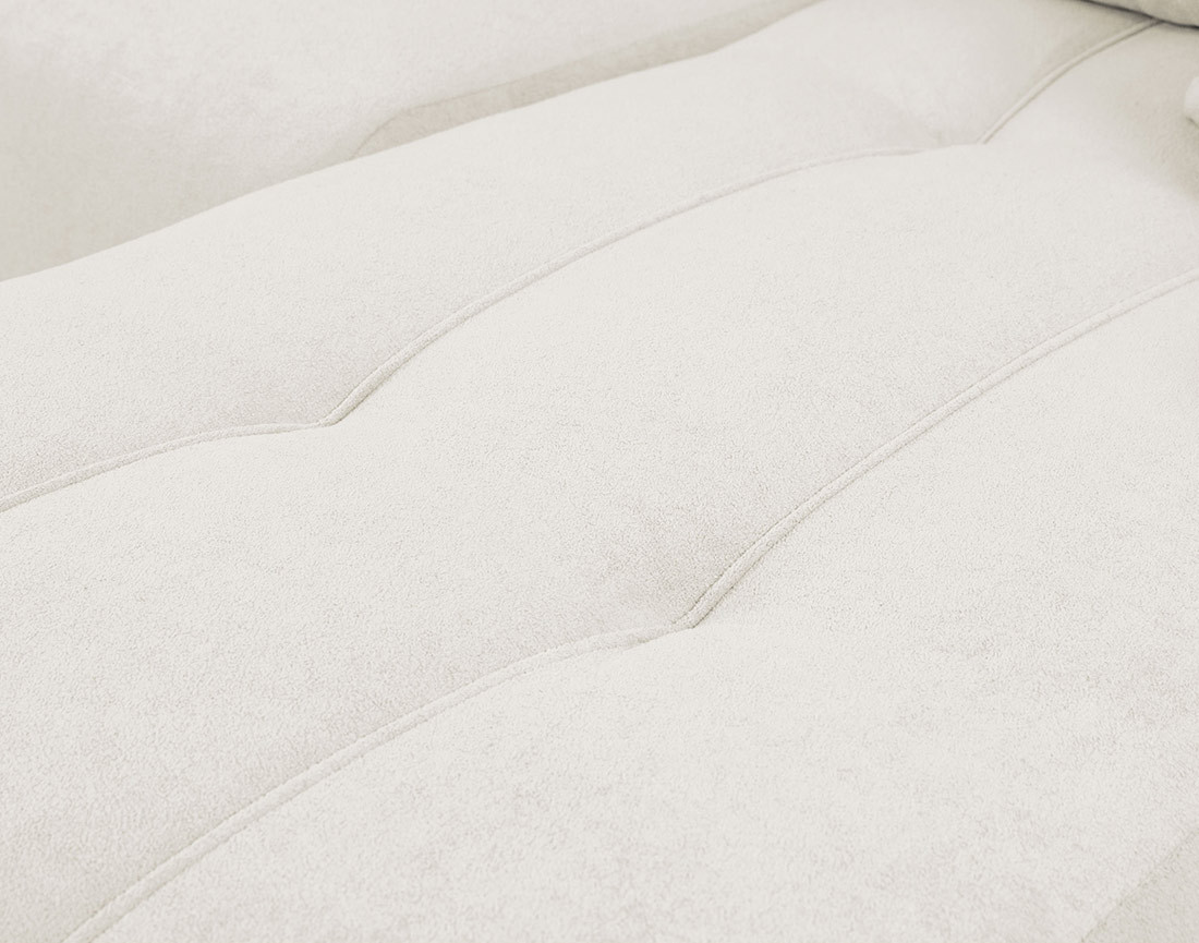 Canapé d'angle réversible 4 places convertible avec coffre en tissu Nicole