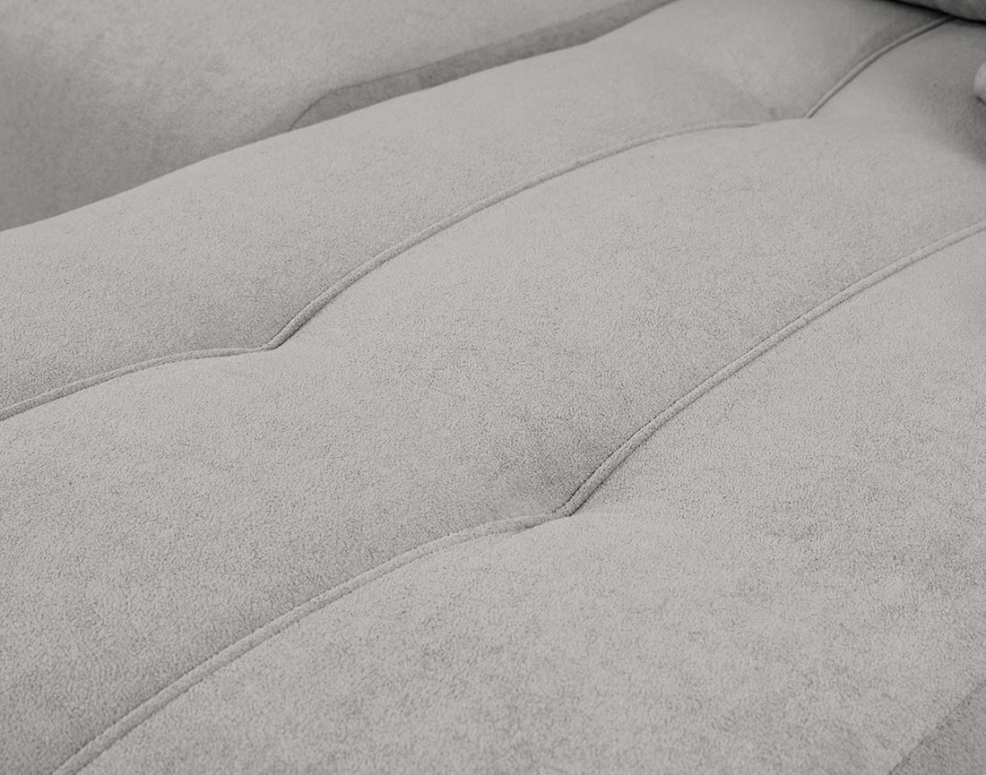 Canapé d'angle réversible 4 places convertible avec coffre en tissu Nicole