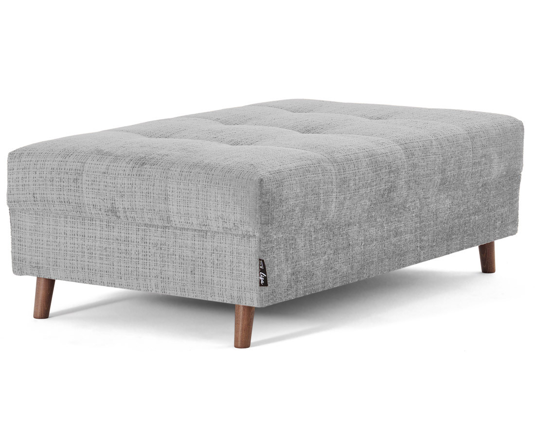 Pouf en velours texturé Rune