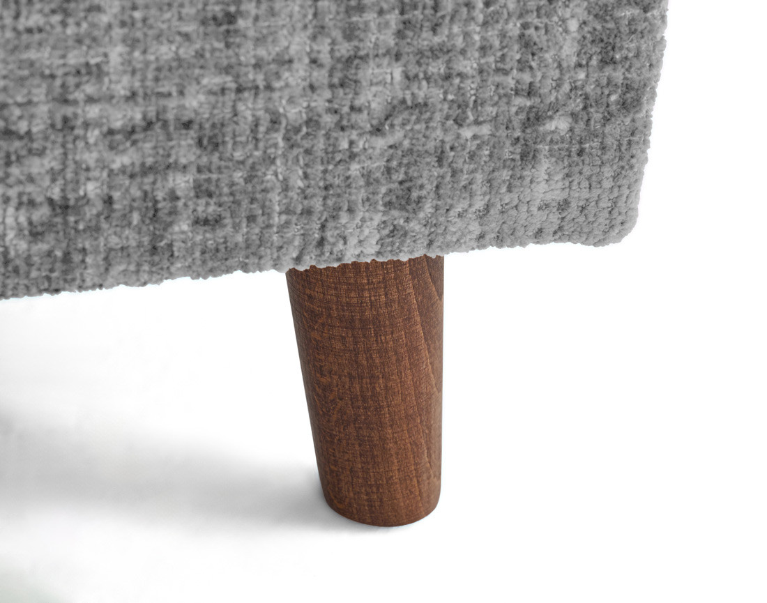 Pouf en velours texturé Rune