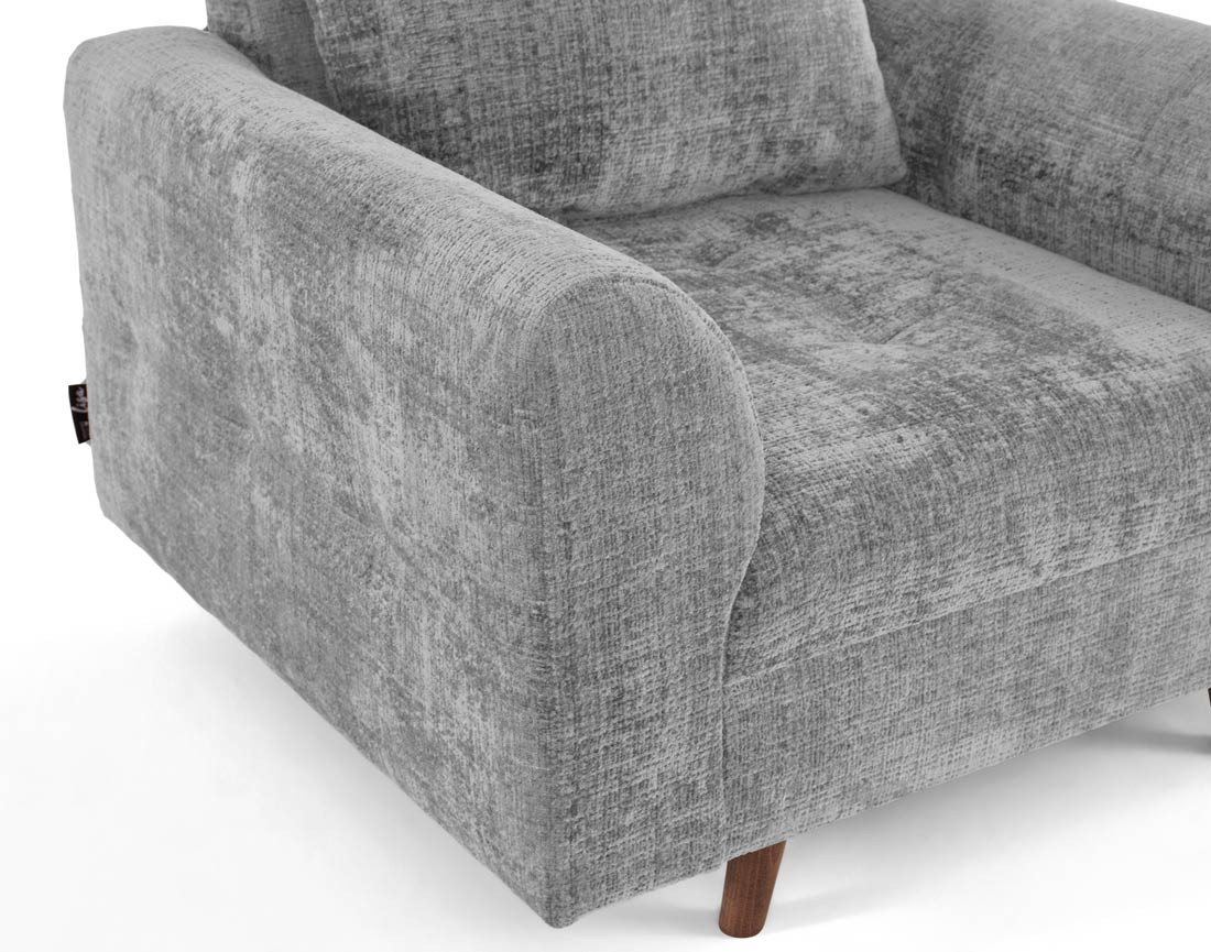 Fauteuil en velours texturé Rune