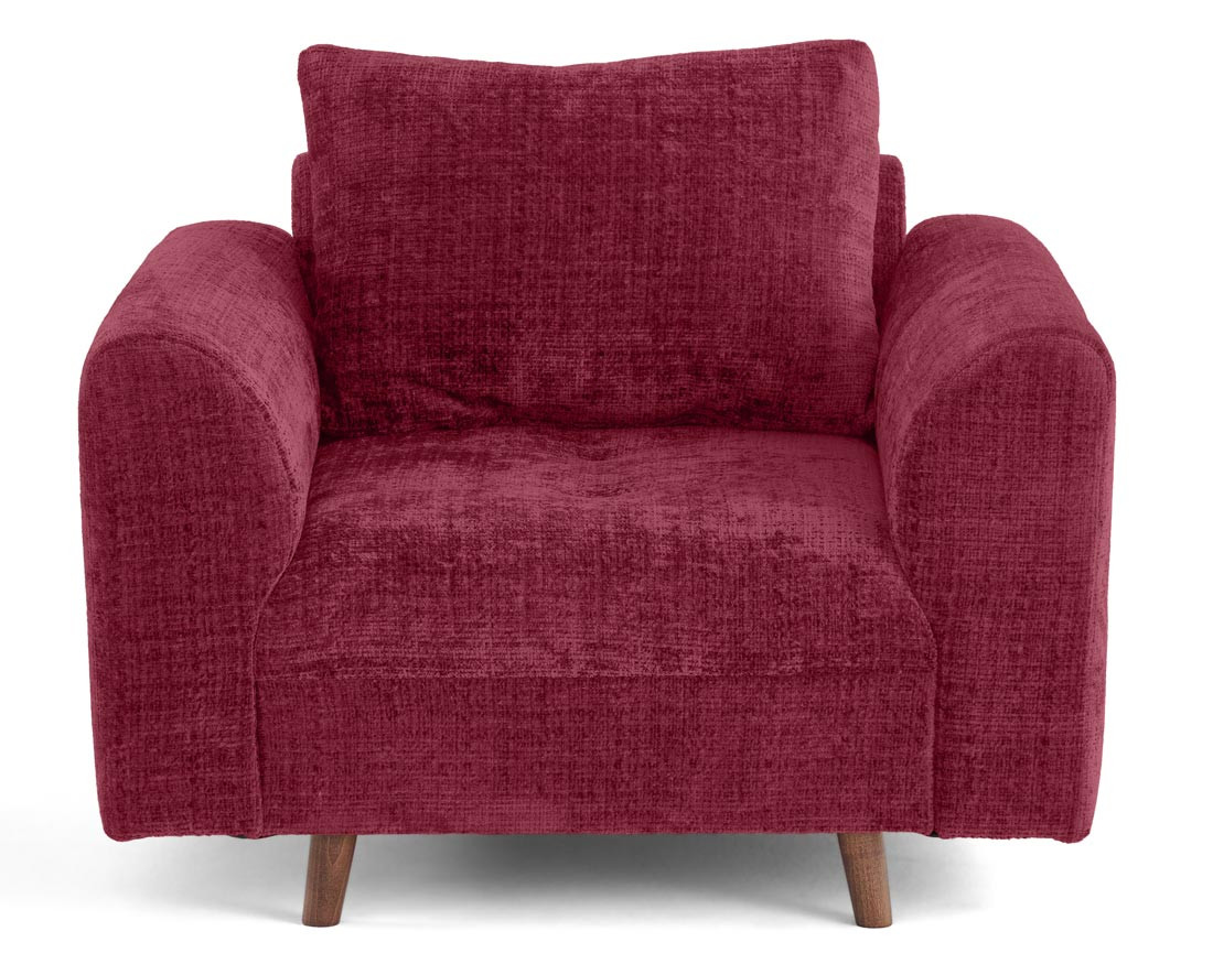 Fauteuil en velours texturé Rune