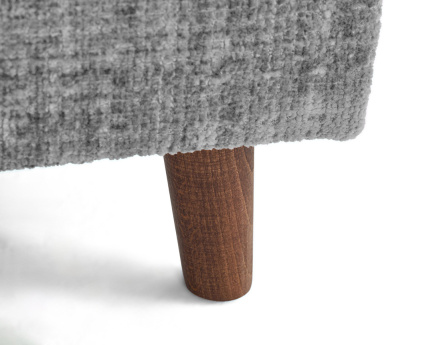 Canapé droit 3 places en velours texturé Rune