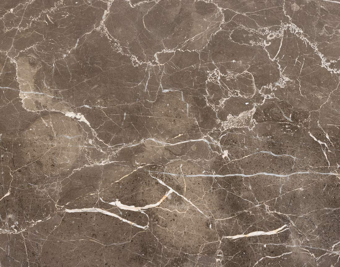 Table basse 52 cm plateau en marbre pieds en acier Ezaro