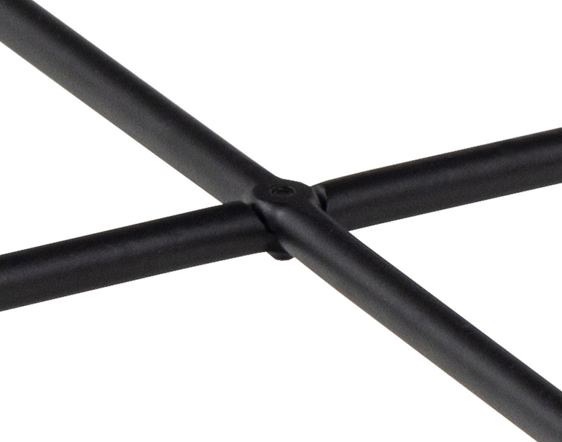 Table basse 52 cm plateau en marbre pieds en acier Ezaro