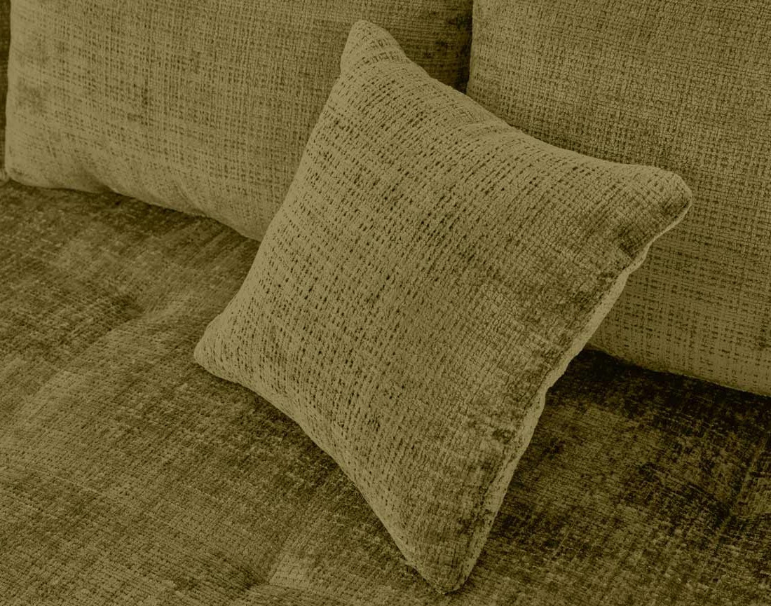 Canapé d'angle droit 4 places en velours texturé Rune