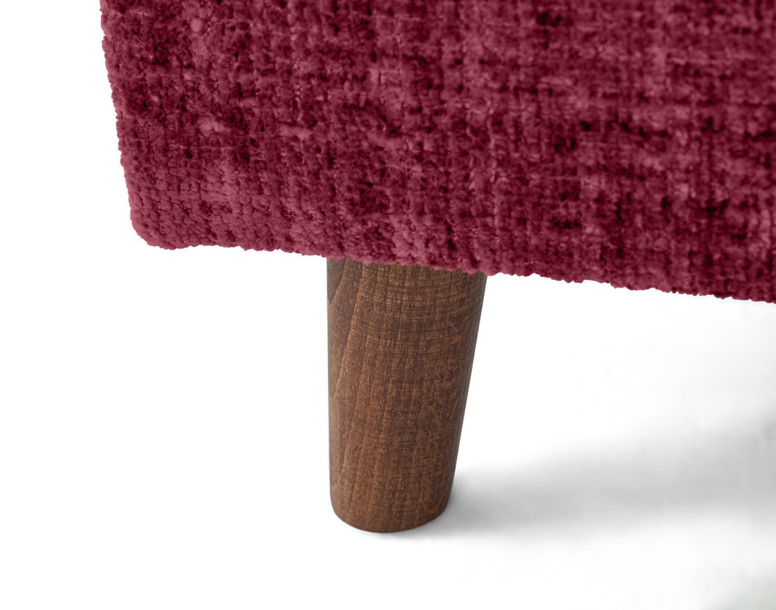 Canapé panoramique d'angle gauche 7 places en velours texturé Rune