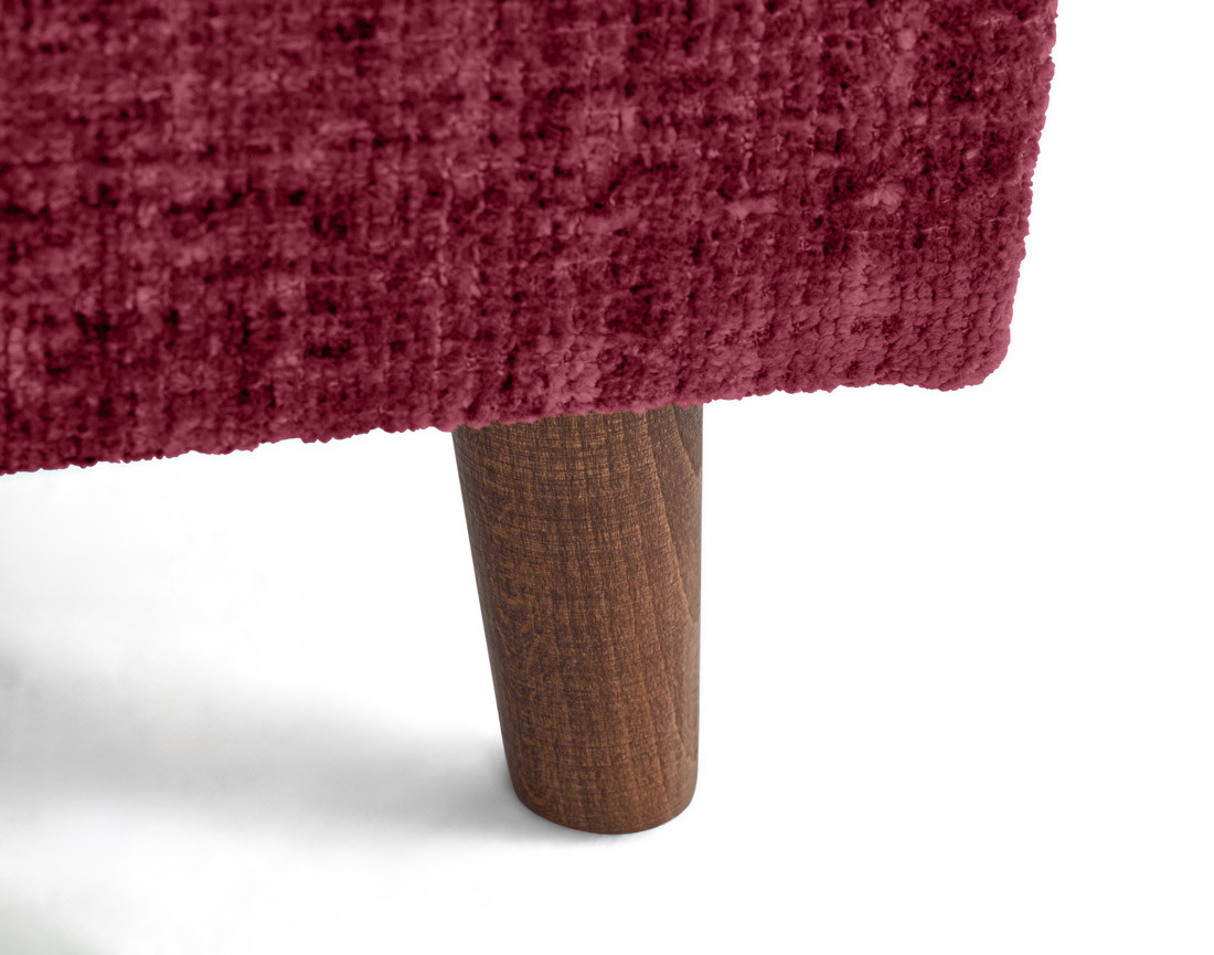 Canapé panoramique d'angle droit 7 places en velours texturé Rune