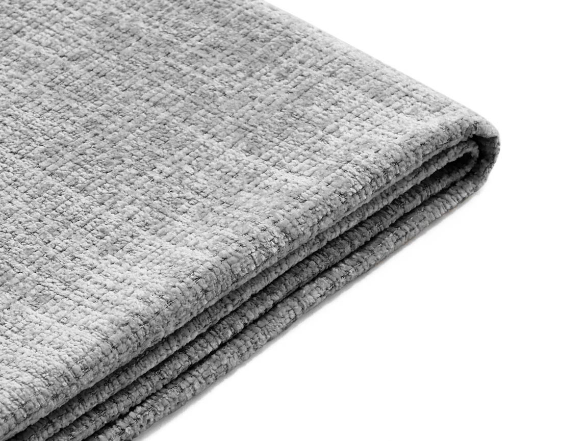 Housses en velours texturé pour canapé d'angle 3 places et 1 pouf Calgary