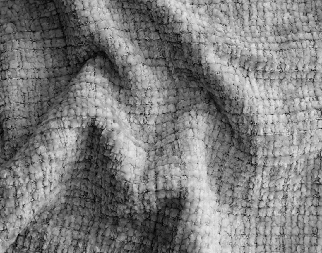 Housses en velours texturé pour canapé d'angle 3 places et 1 pouf Calgary