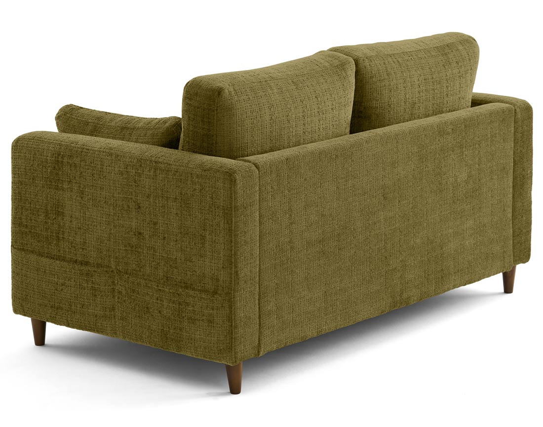 Canapé droit 2 places avec poche en velours texturé Anna