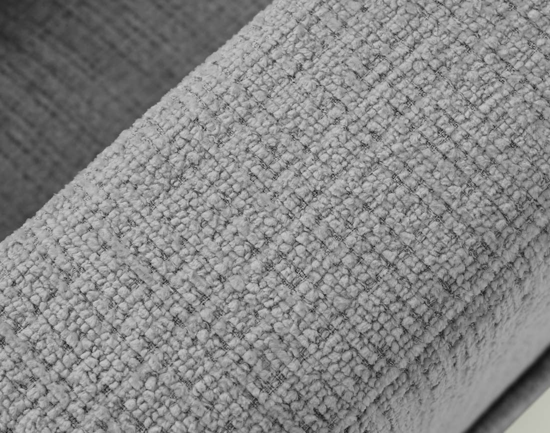 Canapé droit 3 places convertible avec poche en velours texturé Anna