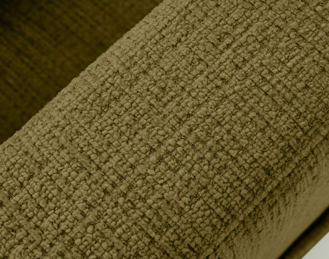 Canapé droit 3 places convertible avec poche en velours texturé Anna