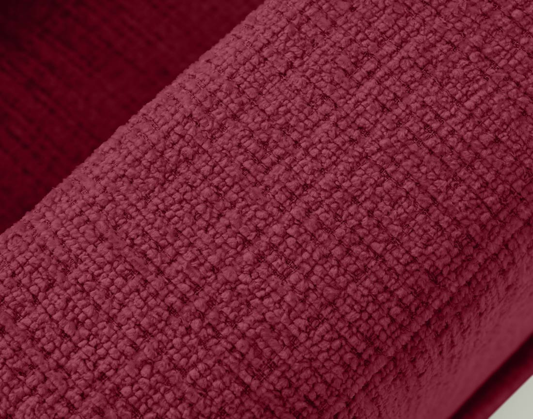 Canapé droit 3 places convertible avec poche en velours texturé Anna