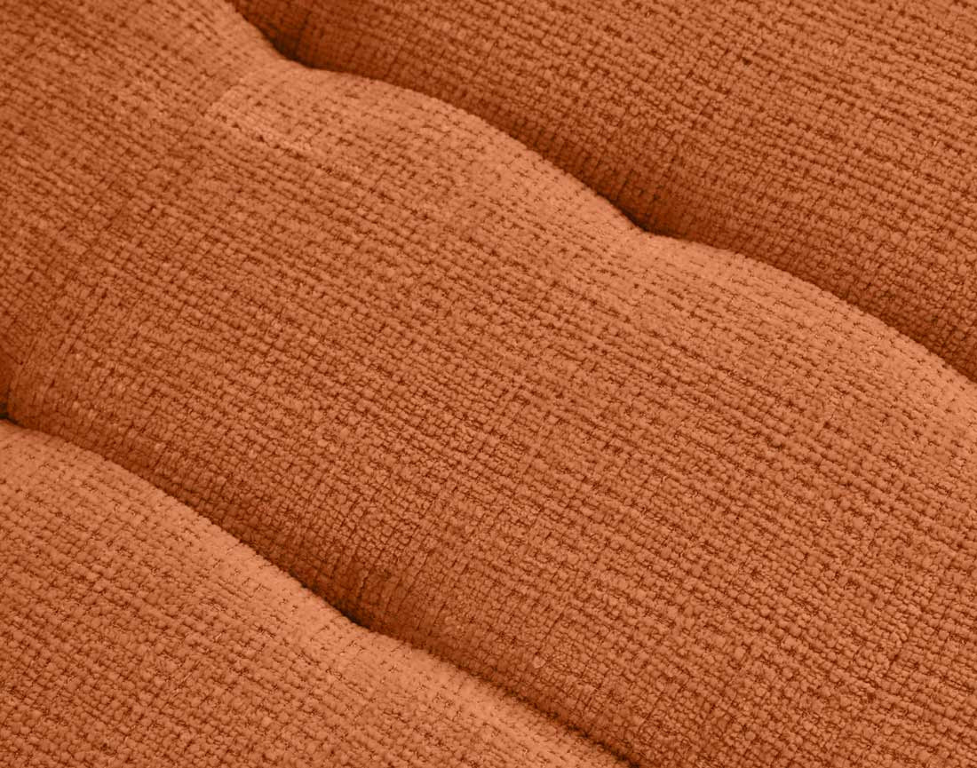 Canapé d'angle droit 5 places convertible en velours texturé Anna
