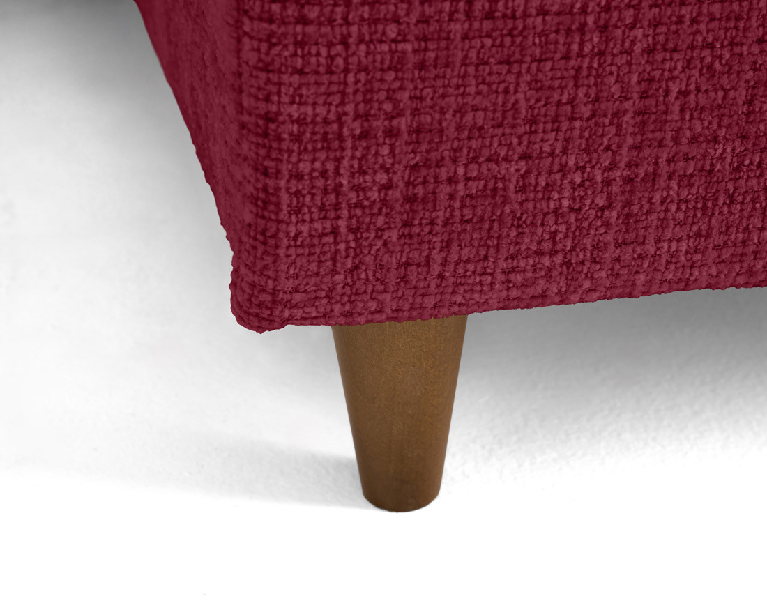 Canapé d'angle droit 5 places convertible en velours texturé Anna