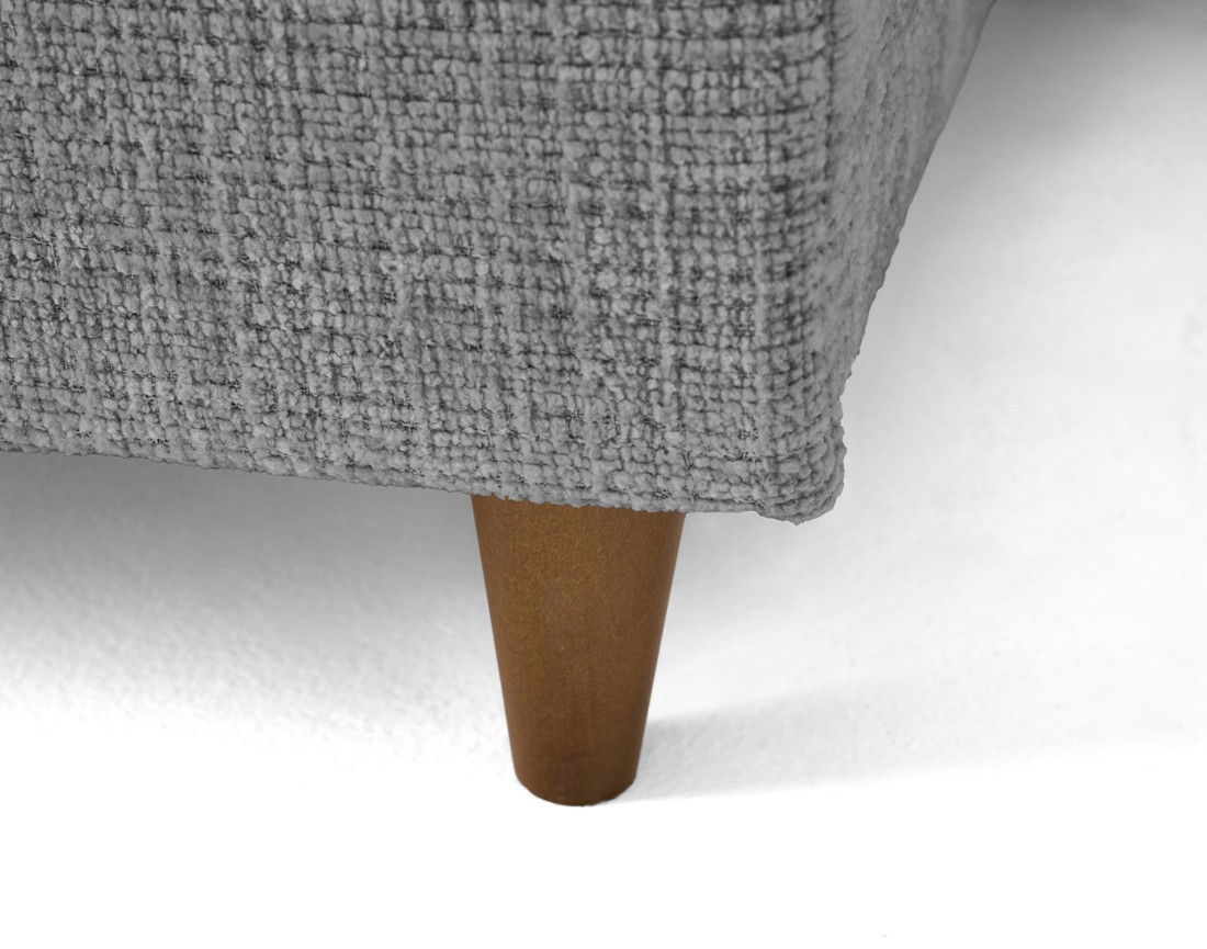 Canapé d'angle gauche 5 places convertible en velours texturé Anna