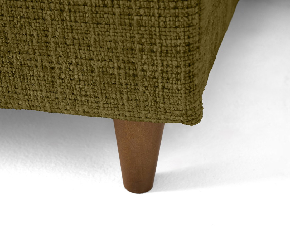 Canapé d'angle gauche 5 places convertible en velours texturé Anna