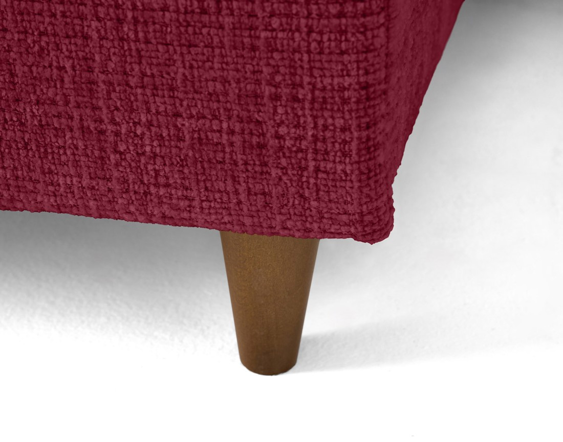 Canapé d'angle gauche 5 places convertible en velours texturé Anna