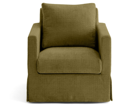 Fauteuil déhoussable en velours texturé Serena