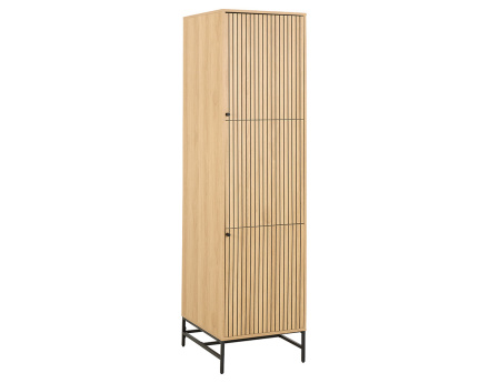 Armoire dressing avec étagères et penderie bois et pieds métal Marc