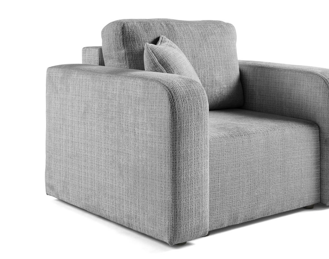 Fauteuil en velours texturé Miro