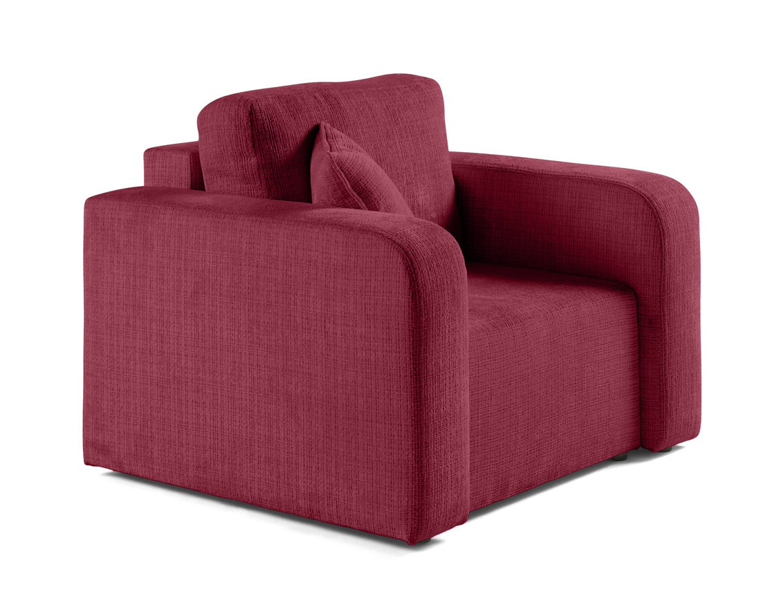 Fauteuil en velours texturé Miro
