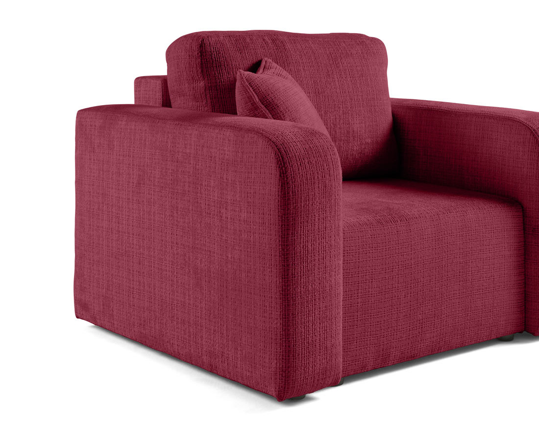 Fauteuil en velours texturé Miro
