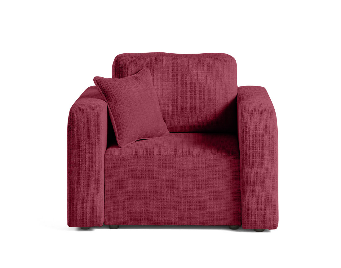 Fauteuil en velours texturé Miro
