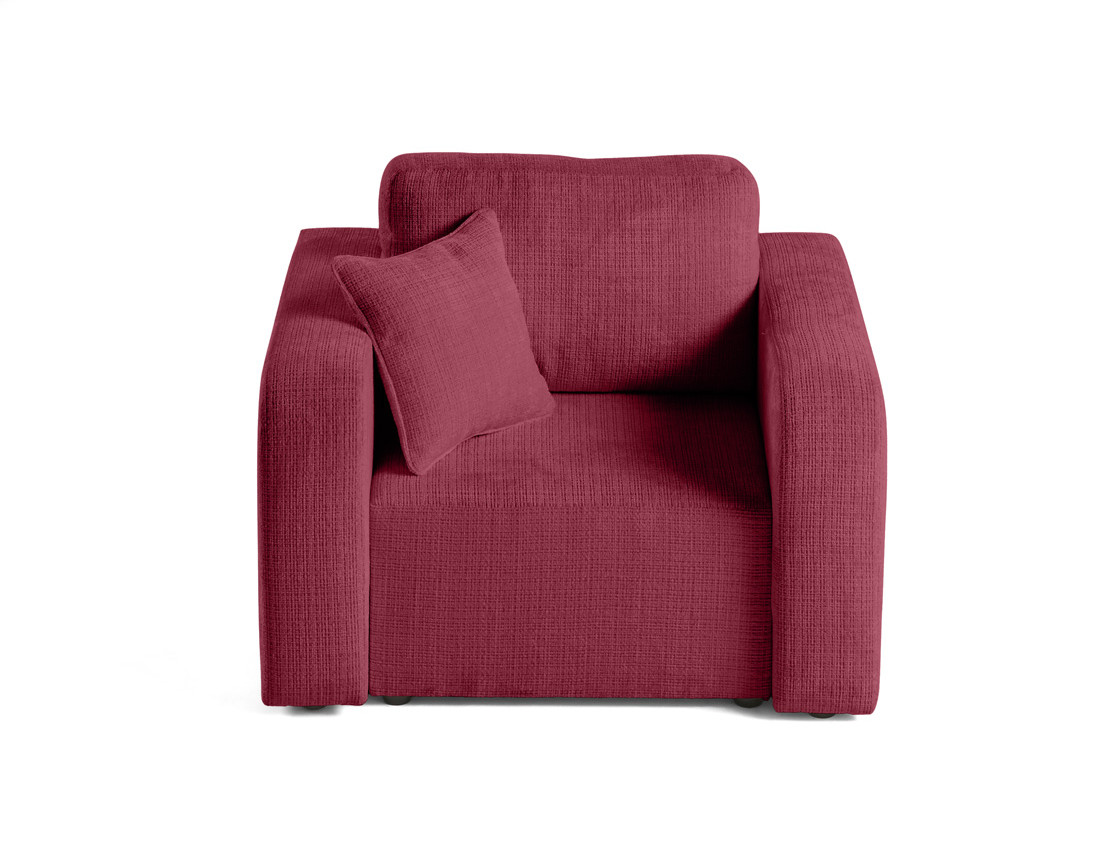 Fauteuil en velours texturé Miro